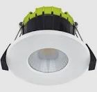Luceco FType Compact Flat Integrated Dimmable 6W Fire Rated IP65 Downlight White 600lm Warm White