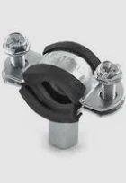 Rubber Lined Mild Steel Zinc Plated Clip - 22 to 25mm