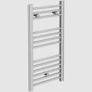 ULTRA HEAT Flat Chrome effect Vertical Towel radiator (W)400mm x (H)700mm