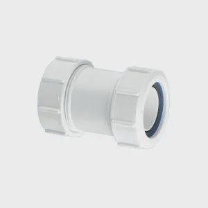 McAlpine Straight Coupling - 1.1/4&quot;, White