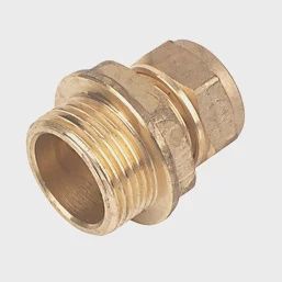 Brass Compression Adapting Male Coupler 15mm x 3/4&quot;