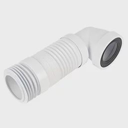 McAlpine Flexible 90° Angled Pan Connector White 340mm