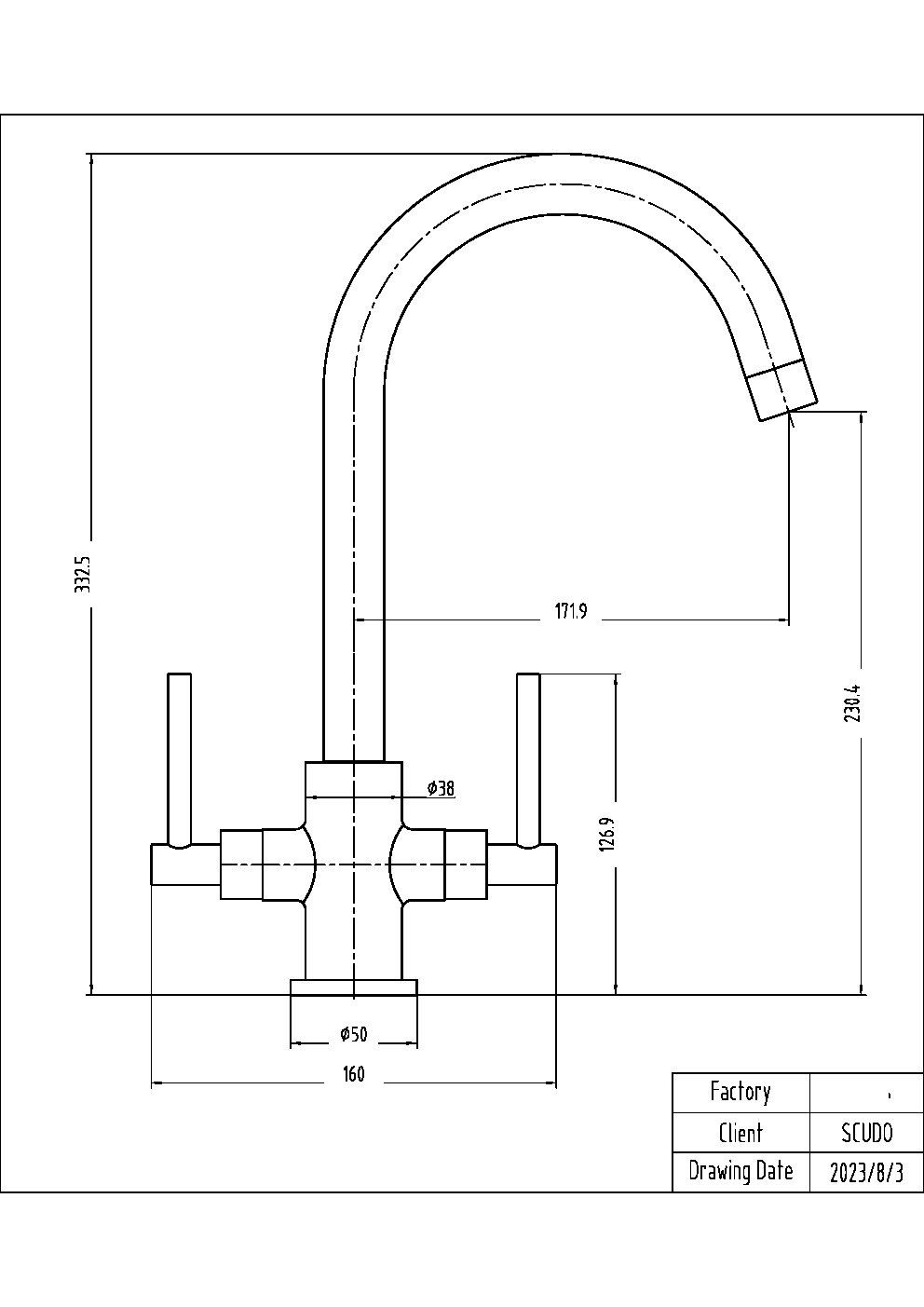 Scudo Kingston Kitchen Tap KT12L