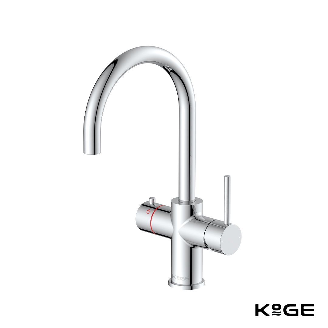 Scudo KoGE 3-in-1 Swan Spout Hot Water Tap | Chrome HOT001