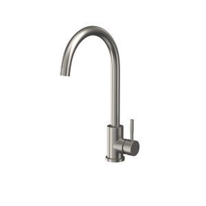 Scudo Manhattan Brushed Stainless Steel Kitchen Mixer Tap KT42