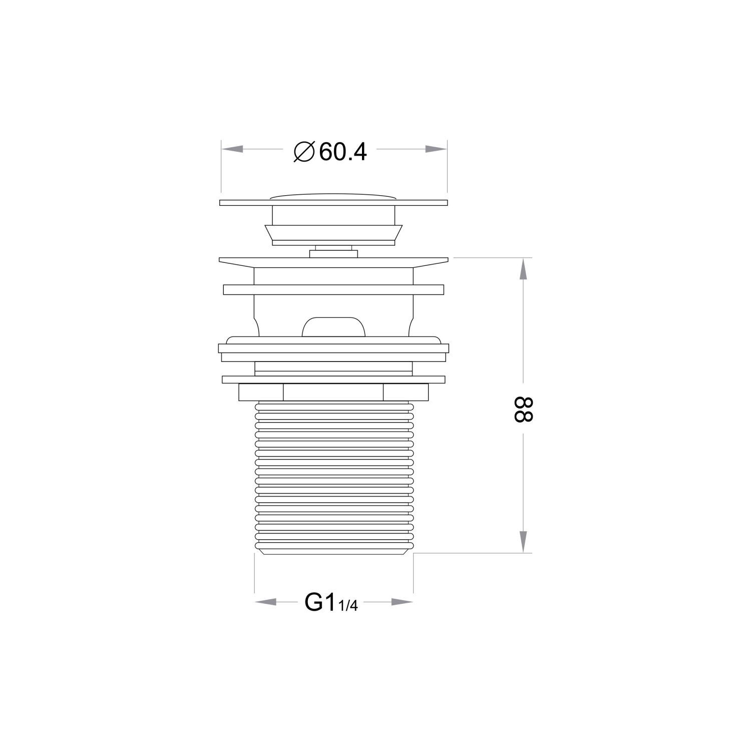 Scudo Round Centre Dome Slotted Sprung Basin Waste WASTE93L