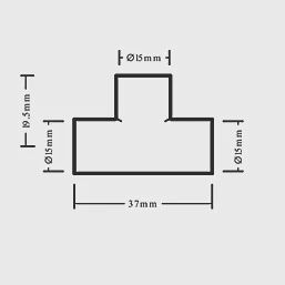 Copper End Feed Equal Tees 15mm 10 Pack 98040