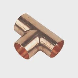 Copper End Feed Equal Tees 22mm 10 Pack 69906
