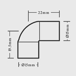 Copper End Feed Equal 90° Street Elbows 15mm 10 Pack 37034