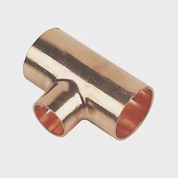 Copper End Feed Reducing Tees 22mm x 22mm x 15mm 10 Pack 88871