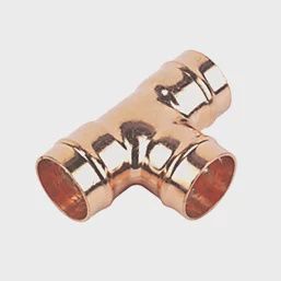 Copper Solder Ring Equal Tees 22mm 5 Pack 61822