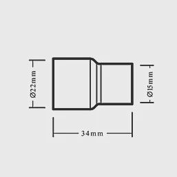 Copper End Feed Reducing Couplers 22mm x 15mm 10 Pack 61757