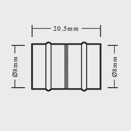 Copper Solder Ring Equal Couplers 8mm 2 Pack 29487