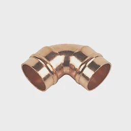 Copper Solder Ring Equal 90° Elbows 22mm 2 Pack 42578