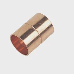 Copper End Feed Equal Couplers 22mm 2 Pack 47596