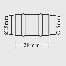 Copper Solder Ring Equal Slip Coupler 15mm 56343