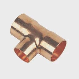 Copper End Feed Reducing Tee 28mm x 28mm x 22mm 76032