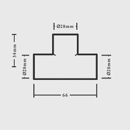 Copper End Feed Equal Tee 28mm 78203