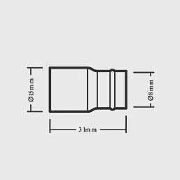 Copper Solder Ring Fitting Reducer F 8mm x M 15mm 64553