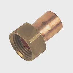 Copper End Feed Straight Tap Connector 15mm x 1/2&quot; 23555