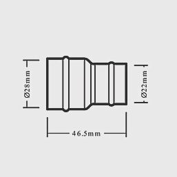 Copper Solder Ring Reducing Coupler 28mm x 22mm 56041