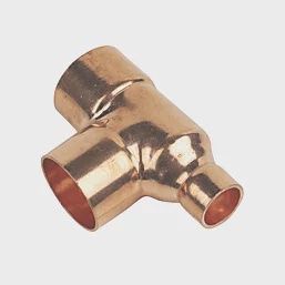 Copper End Feed Reducing Tee 28mm x 15mm x 28mm 88795