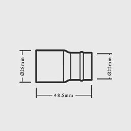 Copper Solder Ring Fitting Reducer F 22mm x M 28mm 87982