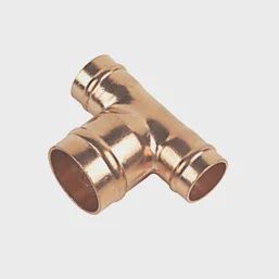 Copper Solder Ring Reducing Tee 15mm x 15mm x 22mm 41389