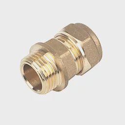 Brass Compression Adapting Male Coupler 15mm x 1/2&quot; 69358