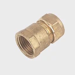 Brass Compression Adapting Female Coupler 15mm x 1/2&quot; 93992