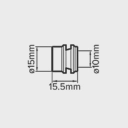 Brass Compression Reducing Internal Coupler 15mm x 10mm 70435
