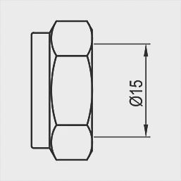 Brass Compression Blanking Nut 15mm 55441