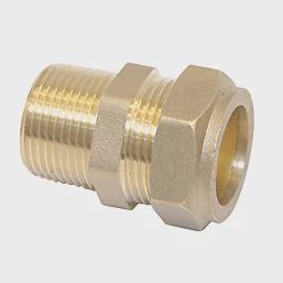 Brass Compression Adapting Male Coupler 15mm x 1/2&quot; 845KR