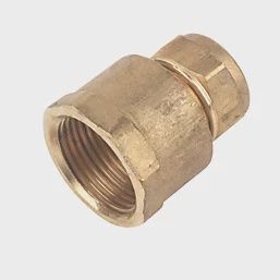 Brass Compression Adapting Female Coupler 15mm x 3/4&quot; 38542