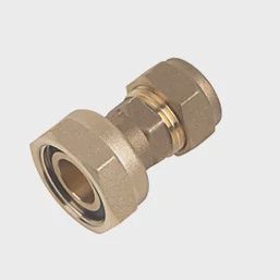 Brass Compression Straight Tap Connector 15mm x 3/4&quot; 36420