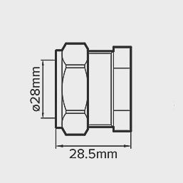 Brass Compression Stop End 28mm 34014