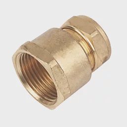 Brass Compression Adapting Female Coupler 22mm x 1&quot; 50777