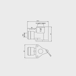 Brass Push-Fit Adapting 90° Wall Plate Elbow 15mm x 1/2&quot; 869KR