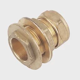 Brass Compression Tank Connector 22mm 36982