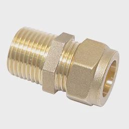 Brass Compression Adapting Male Coupler 22mm x 3/4&quot; 286KR