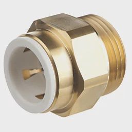 Twistloc Brass Push-Fit Adapting Male Pipe Fitting Adaptor 22mm x 1&quot; 101KR