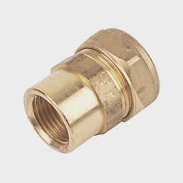 Brass Compression Adapting Female Coupler 22mm x 1/2&quot; 89654