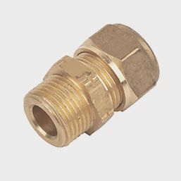 Brass Compression Adapting Male Coupler 10mm x 3/8" 58561