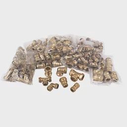 Brass Compression Fittings Pack 100 Piece Set 80269