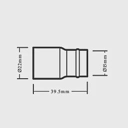 Brass Solder Ring Fitting Reducer F 15mm x M 22mm 31786