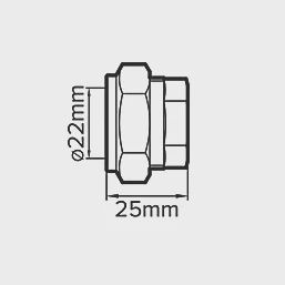 Brass Compression Stop End 22mm 63339