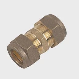 Brass Compression Equal Couplers 15mm 10 Pack 35477