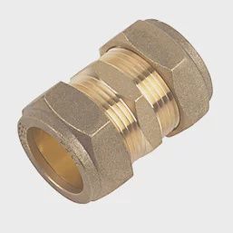Brass Compression Equal Couplers 22mm 10 Pack 74627