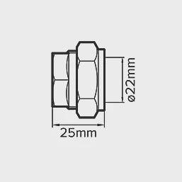 Brass Compression Stop Ends 22mm 2 Pack 38046