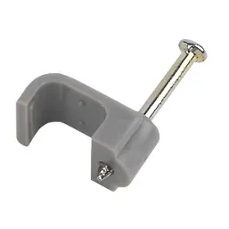 Twin &amp; Earth Cable Clips grey 2.5mm